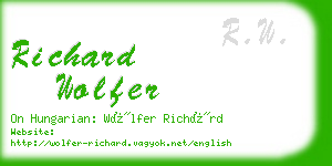 richard wolfer business card